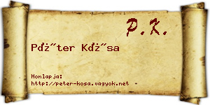 Péter Kósa névjegykártya